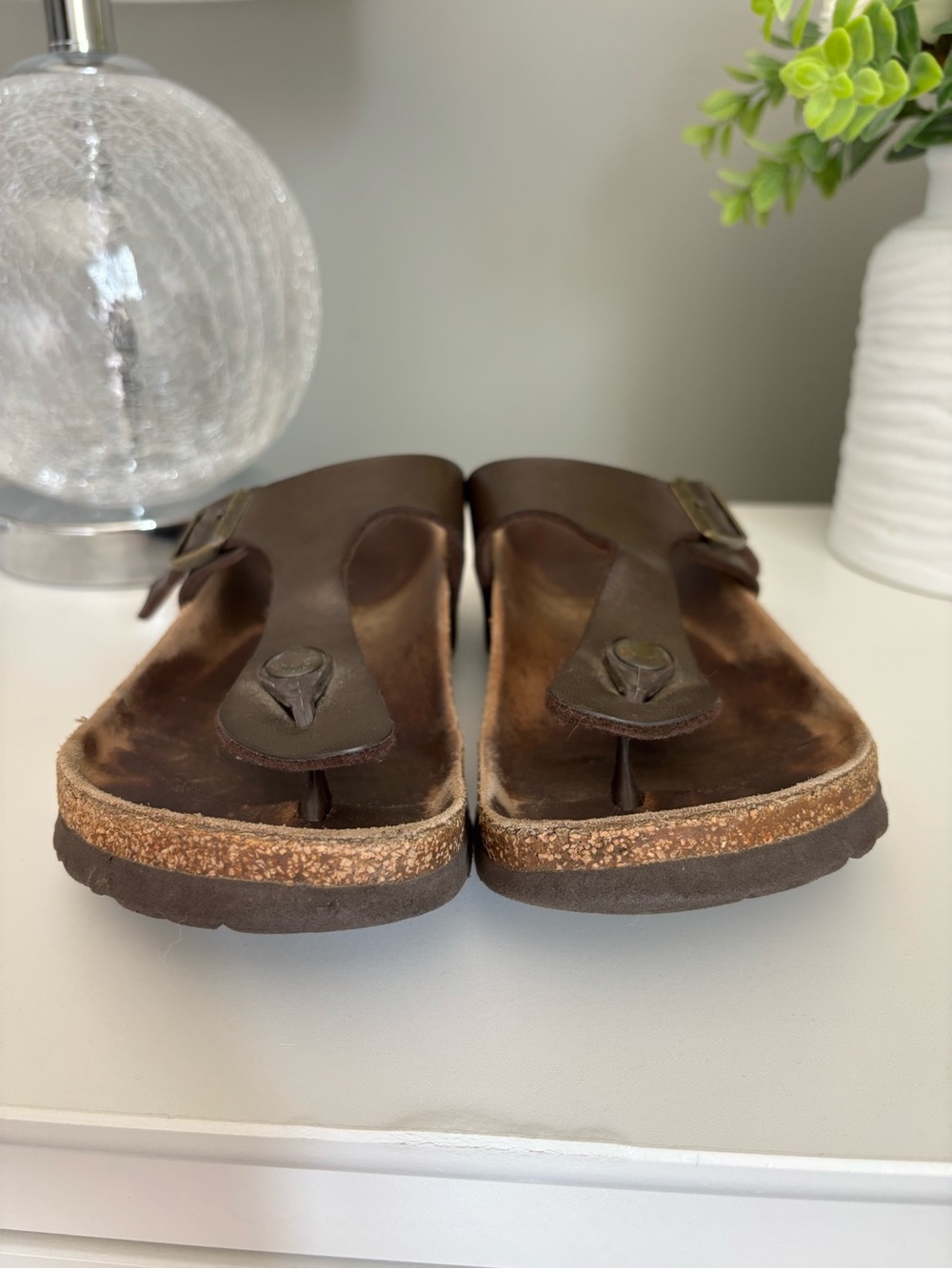 Birkenstock Gizeh Dark Brown Birko-Flor Thong Sandals | EU 38 - Picture 5 of 9